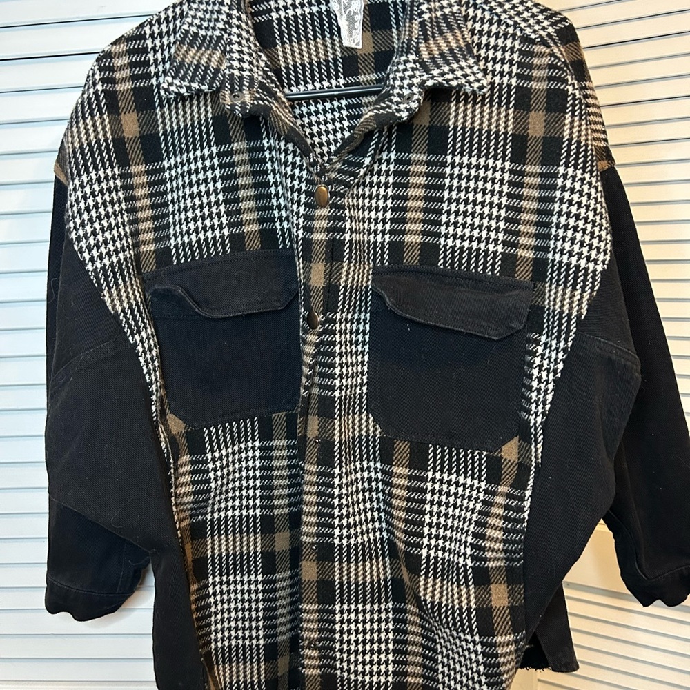 Plaid Black and White Women’s Jacket